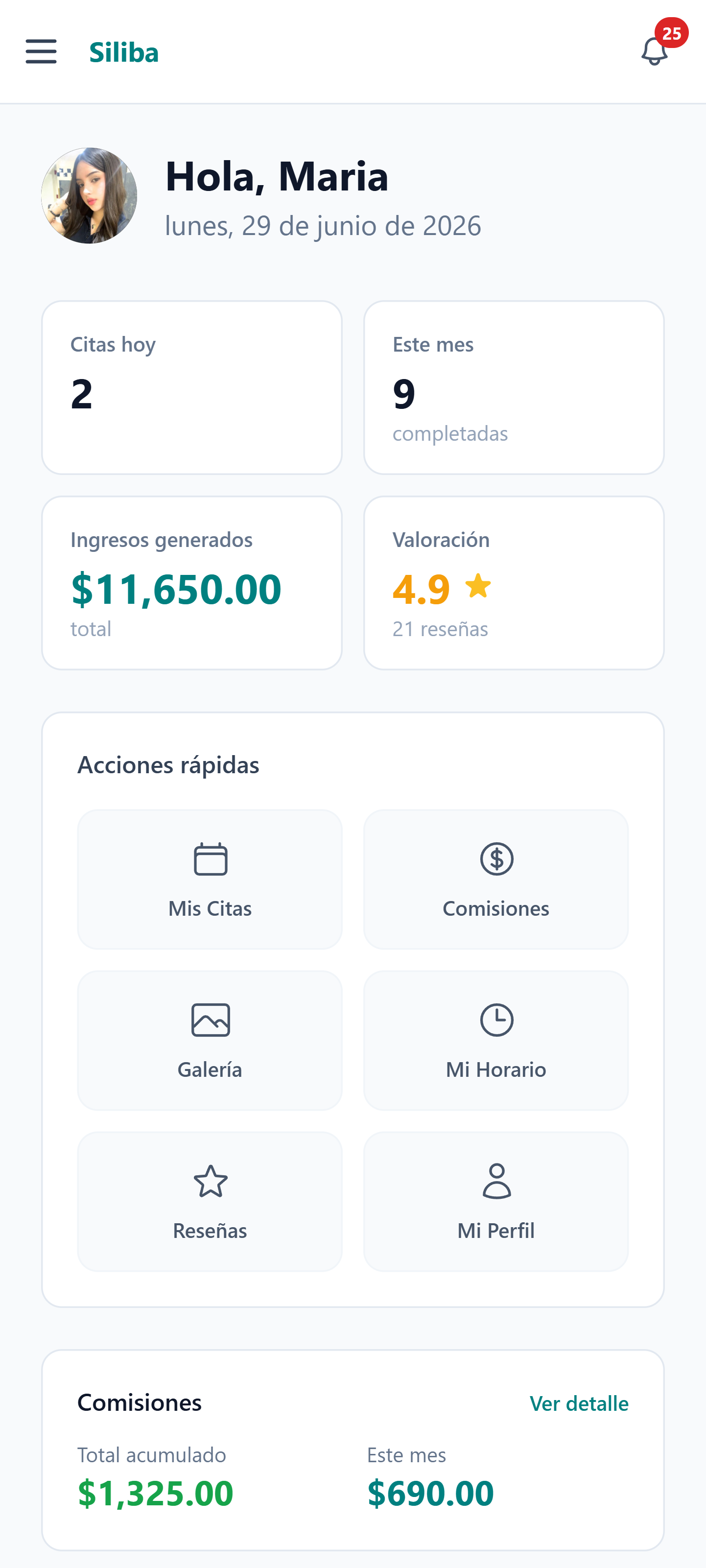 Inicio del empleado